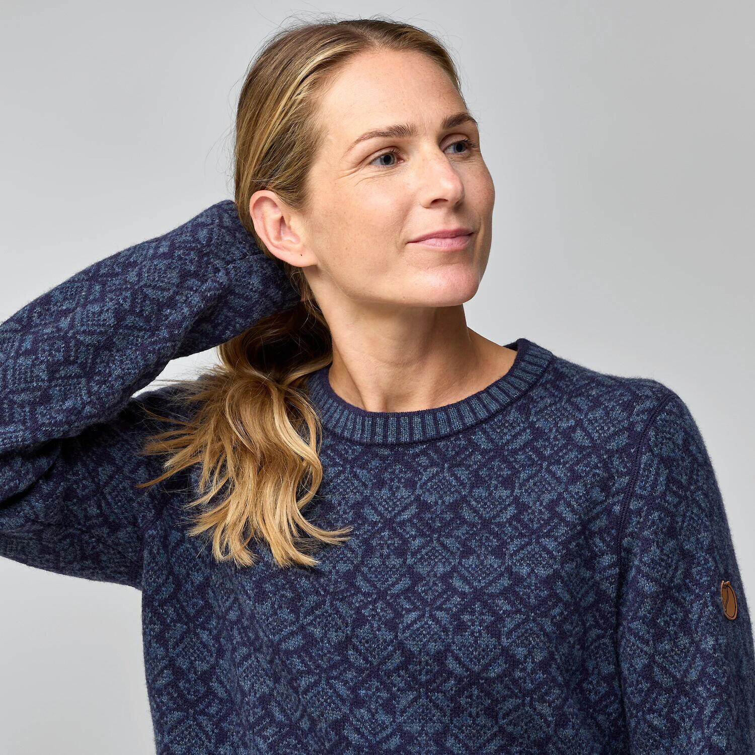 Damen Sweatshirt Snow Round Neck Sweater 6/7