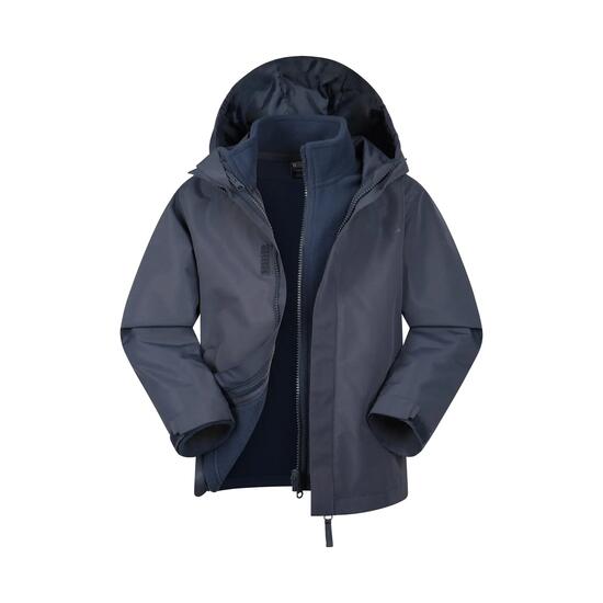 Veste 3 en 1 de Randonnée Enfant Imperméable Respirante Doublure Amovible, Fell