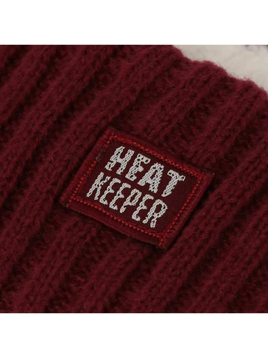 Ensemble Thermo Hiver Femme - Bandeau + Gants - Bordeaux 3/5