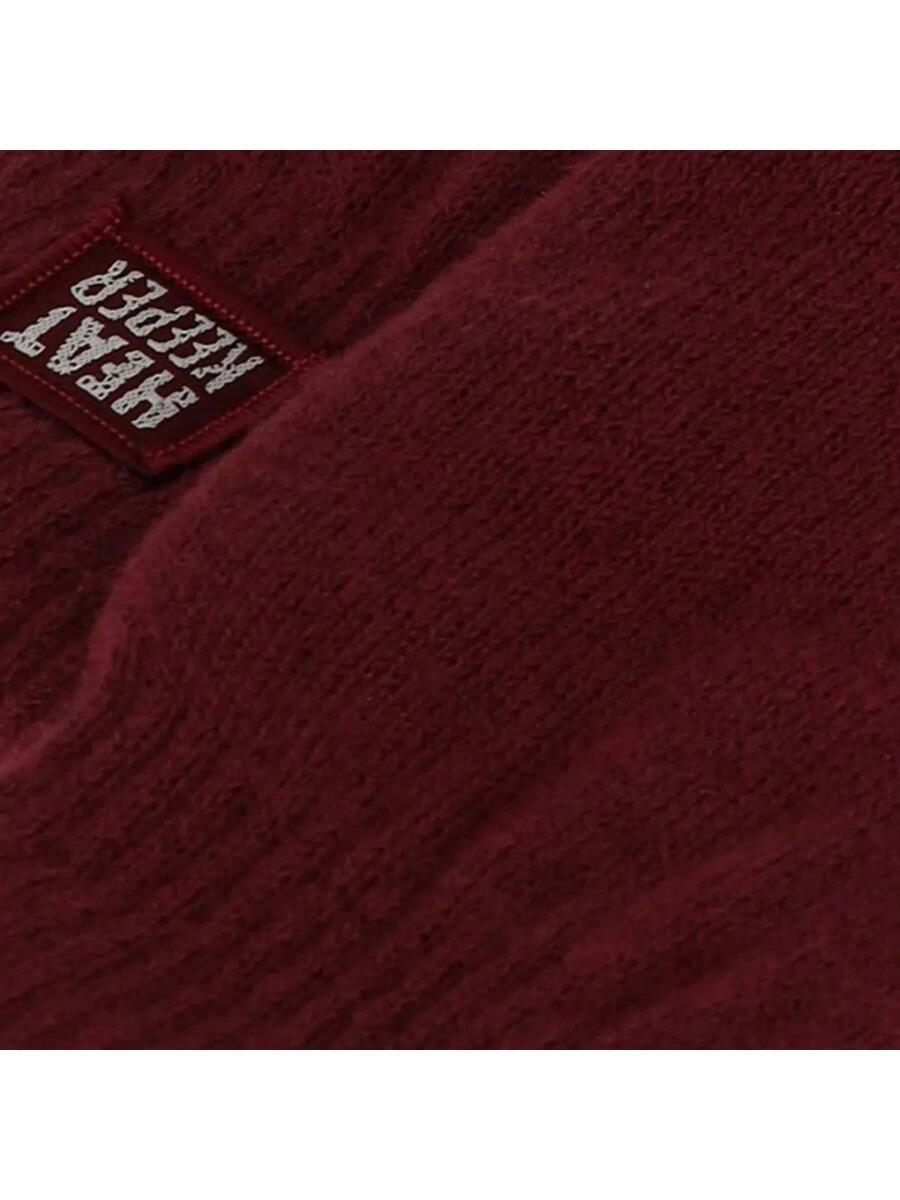 Ensemble Thermique Hiver Femme - Bonnet + Gants - Bordeaux 5/5