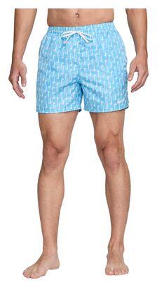 Nike Swoosh Link Badeshorts Blau — Mesh-Futter, Drainage-Taschen.
