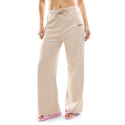 Pantaloni tuta in tessuto scuba a gamba larga donna Lifestyle IBZ Iboshim Ivory