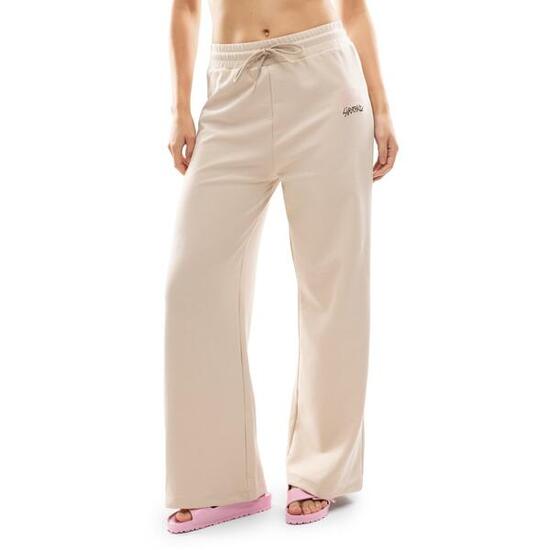 Pantaloni tuta in tessuto scuba a gamba larga donna Lifestyle IBZ Iboshim Ivory
