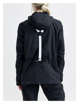 Craft Core Bike Ride Hydro Lumen Waterproof Jacket Black Women 3/6