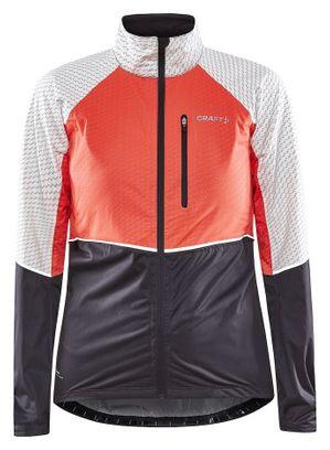 Veste Imperméable Craft ADV Bike Hydro Lumen Corail Noir Femme