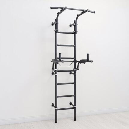 Sprossenwand ClimbMaxx M9 inklusive klappbare Dip-Station