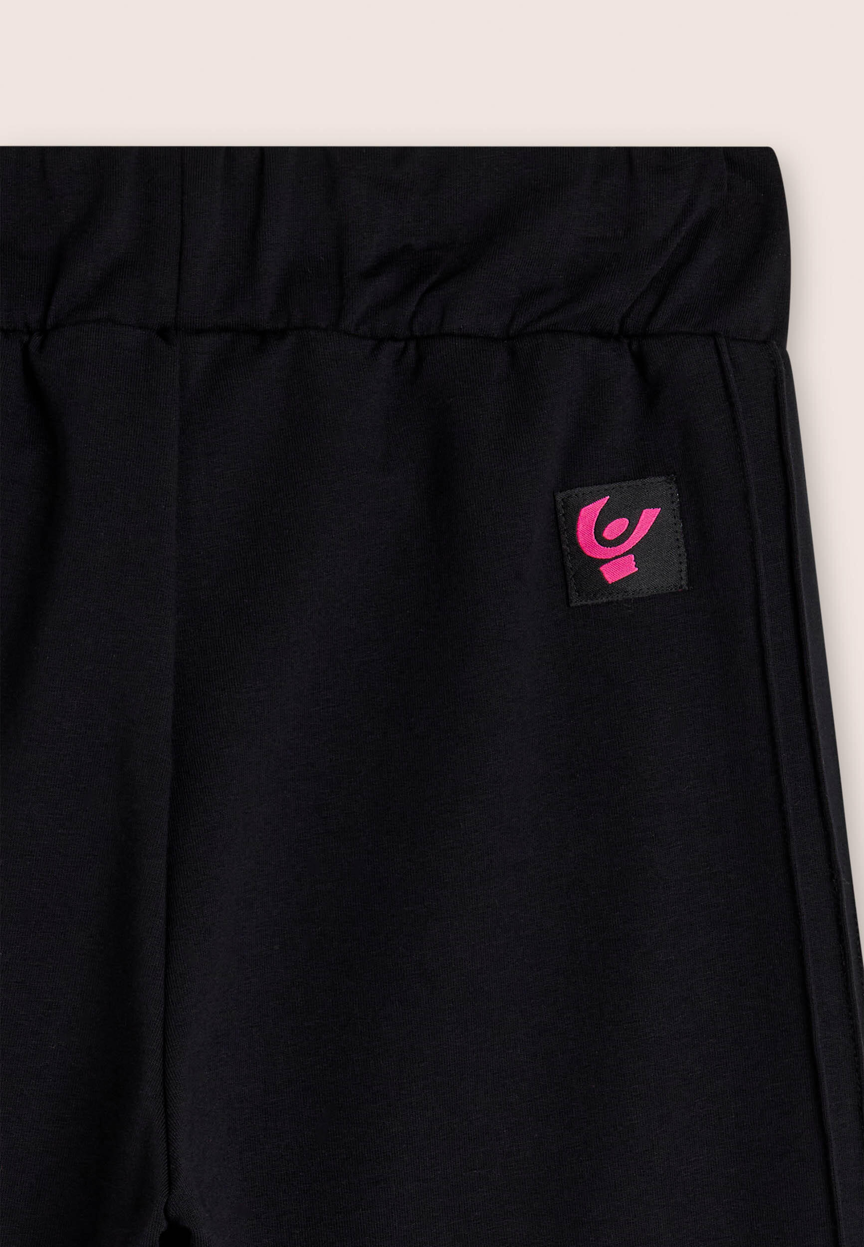 Pantaloni bambina wide leg in cotone con impunture 3/3