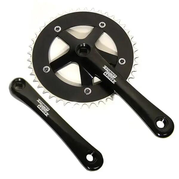 Sturmey Archer FCT26 Crankset 46T 170 mm — Forged Aluminium, Black.