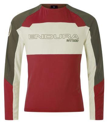 Maglia Manica Lunga Endura MT500 Burner Lite Rosso/Oliva