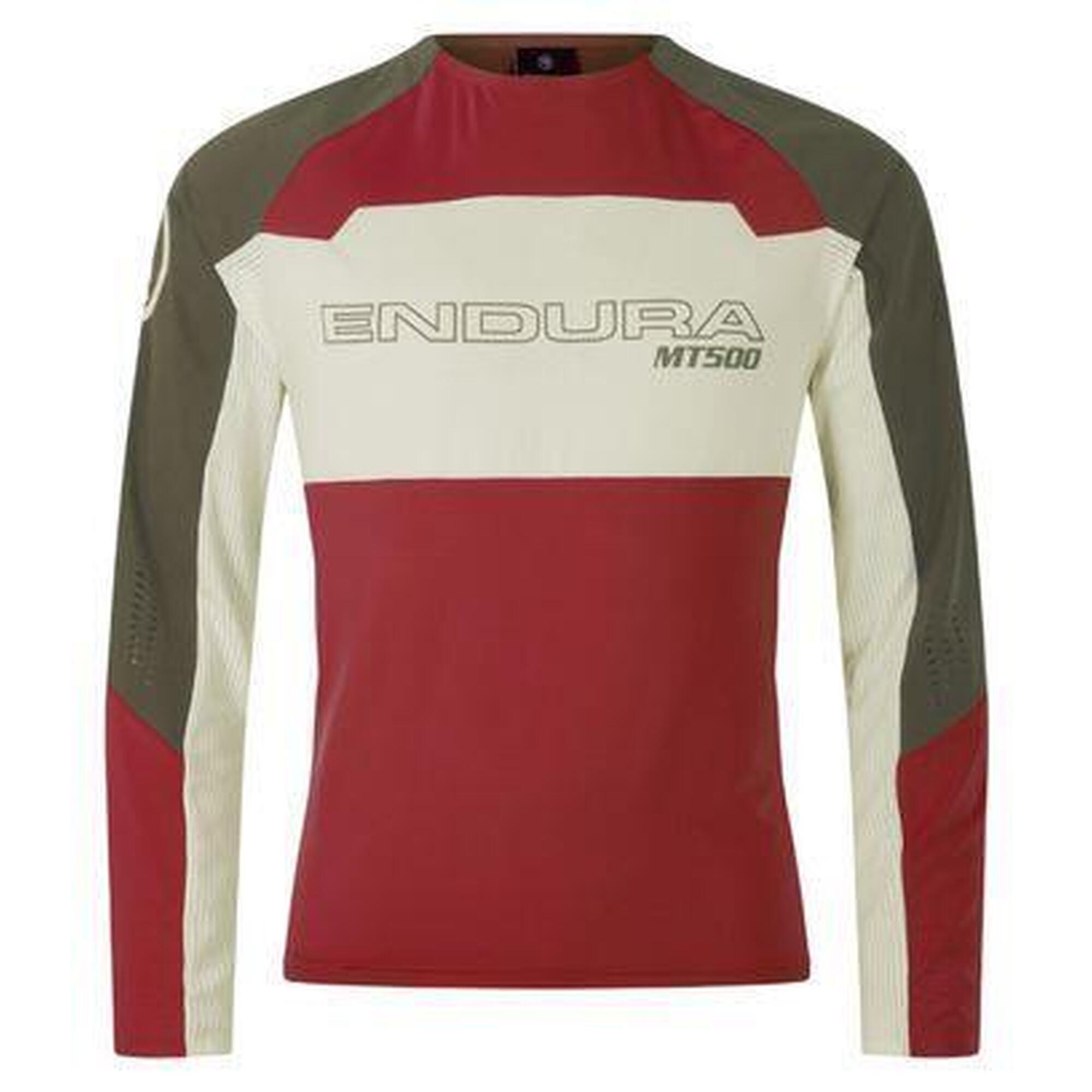 Endura - Maillot Manches Longues Endura Mt500 Burner Lite — Rouge/vert - Maillot Manches Longues - Rouge|vert - Decathlon