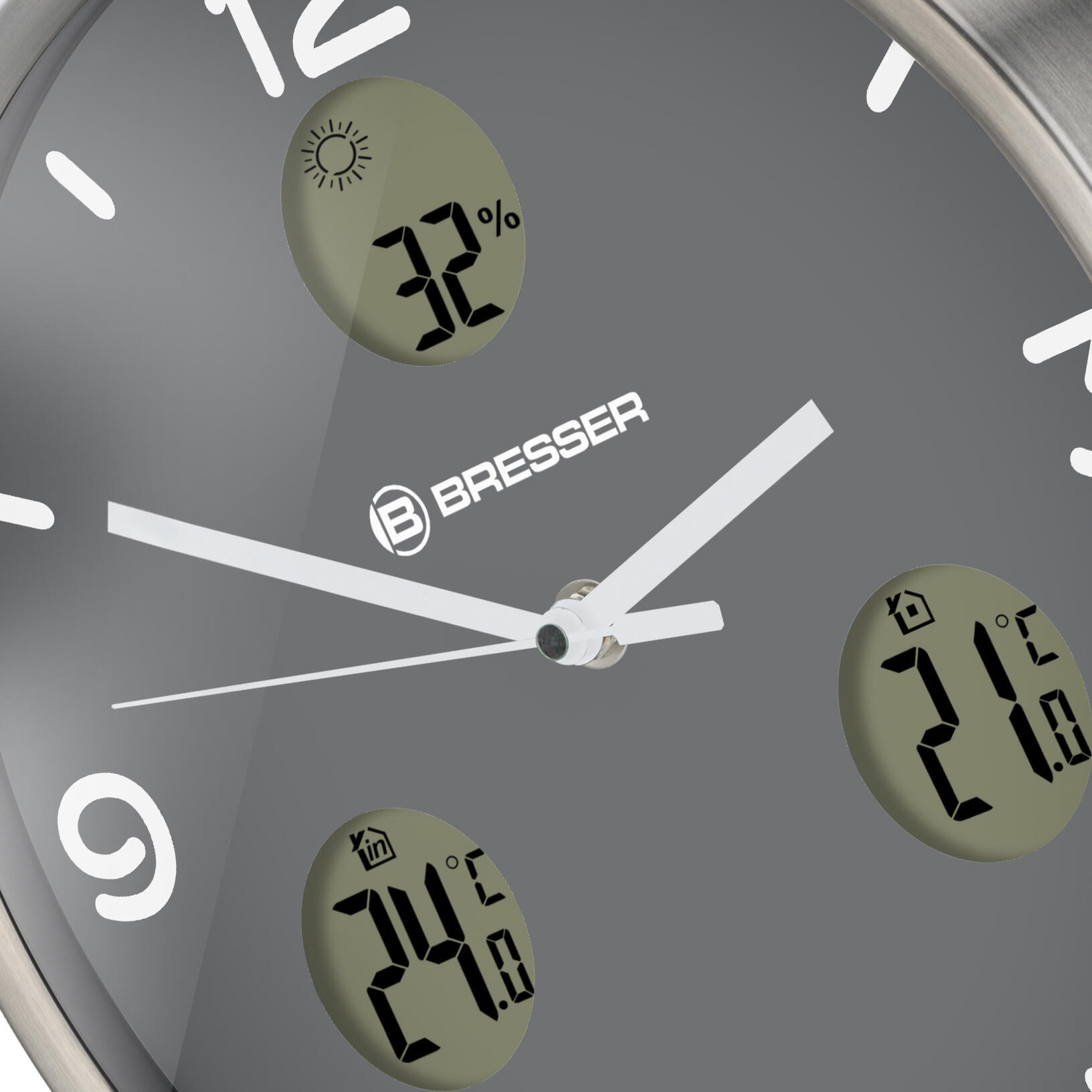MyTime Io NX Horloge murale radio pilotée avec Mesure de Temperature et Humidit 5/6