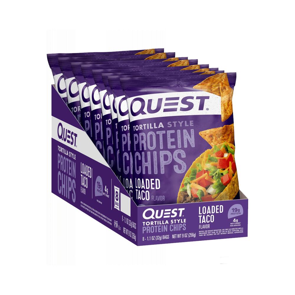 Quest Nutrition - Quest Nutrition Protein Tortilla Chips (8x32g) Loaded Taco - Barre Chocolatée - Decathlon