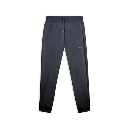 Pantalon en molleton de coton avec bord et ceinture côtelés