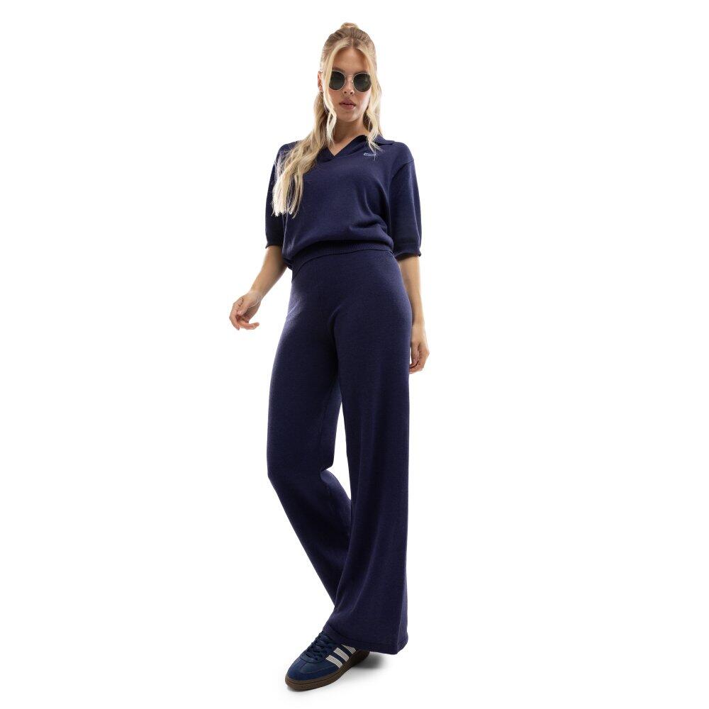 Pantalon large en maille femme IBZ Loom Navy Bleu 3/7