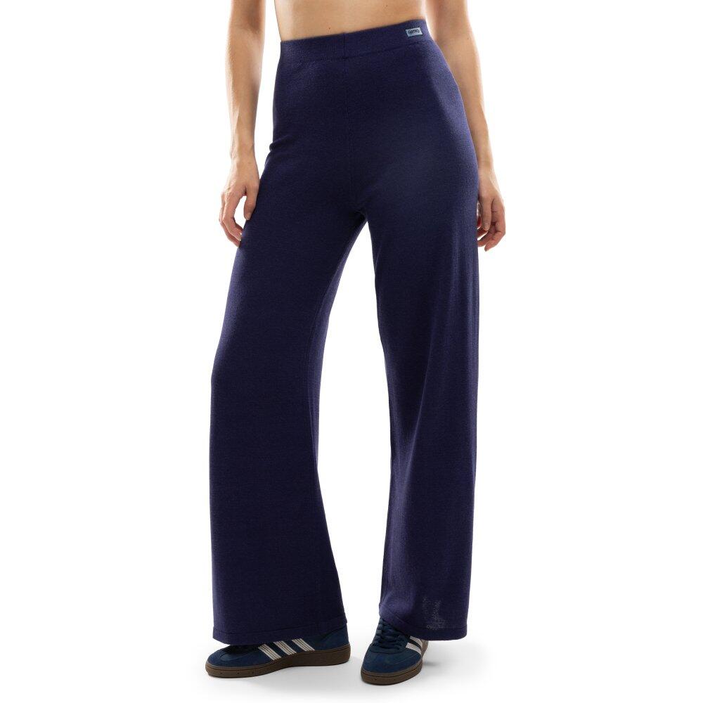 Siroko - Pantalon Large En Maille Femme Ibz Loom Navy Bleu - Pantalons - Bleu - Decathlon