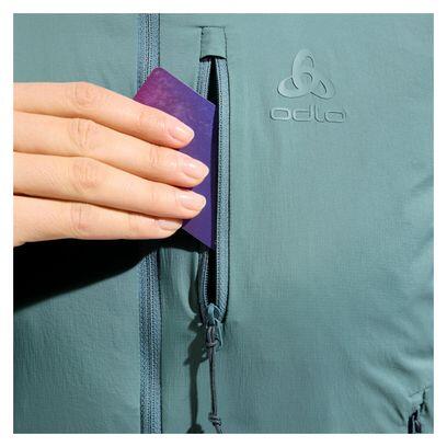 Gilet ibrido Odlo Ascent da donna verde/grigio 7/7