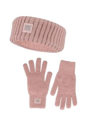 Dames winter thermo set - hoofband + handschoenen - grey