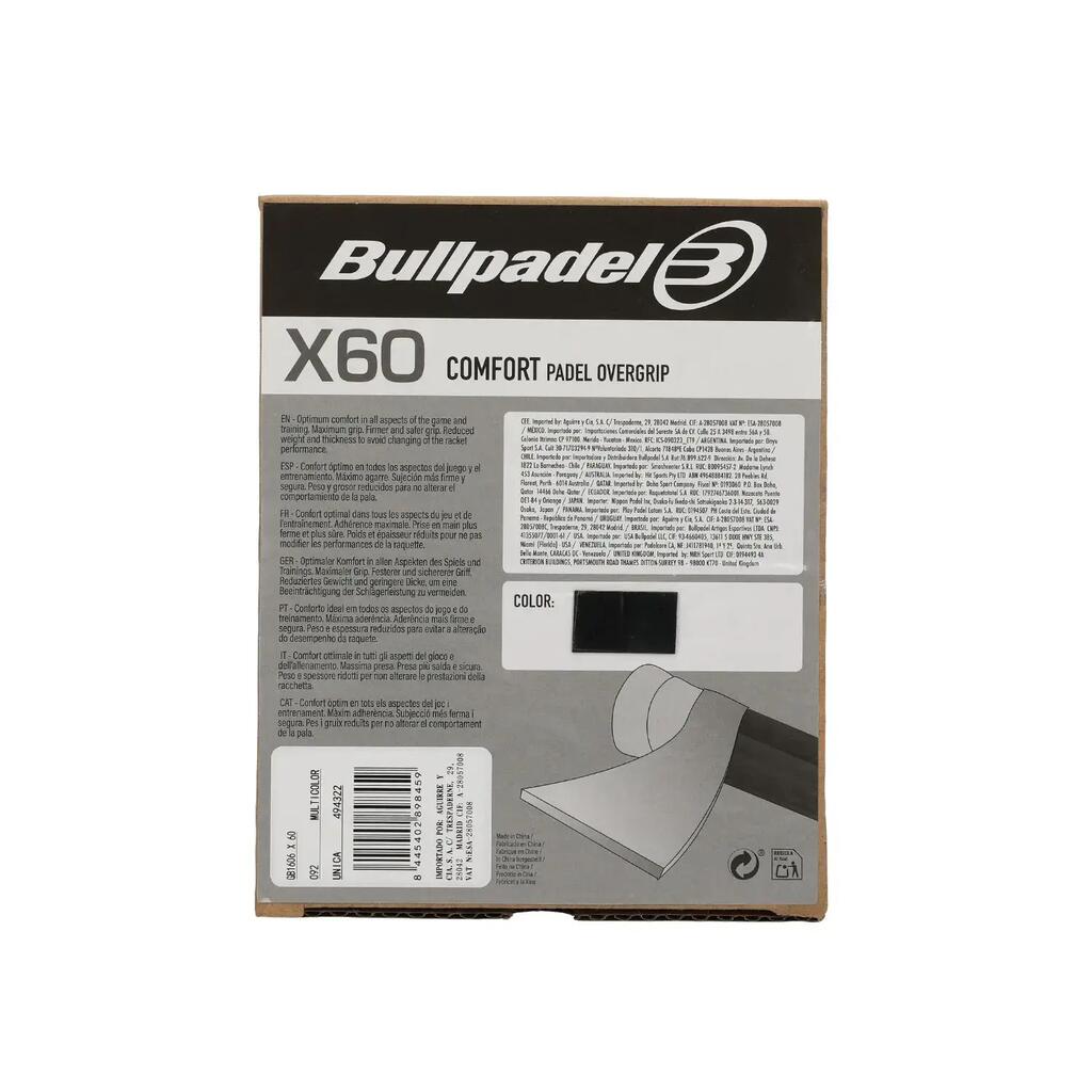 Box 60 Pcs. Overgrip Bullpadel Gb1606 Multicolor