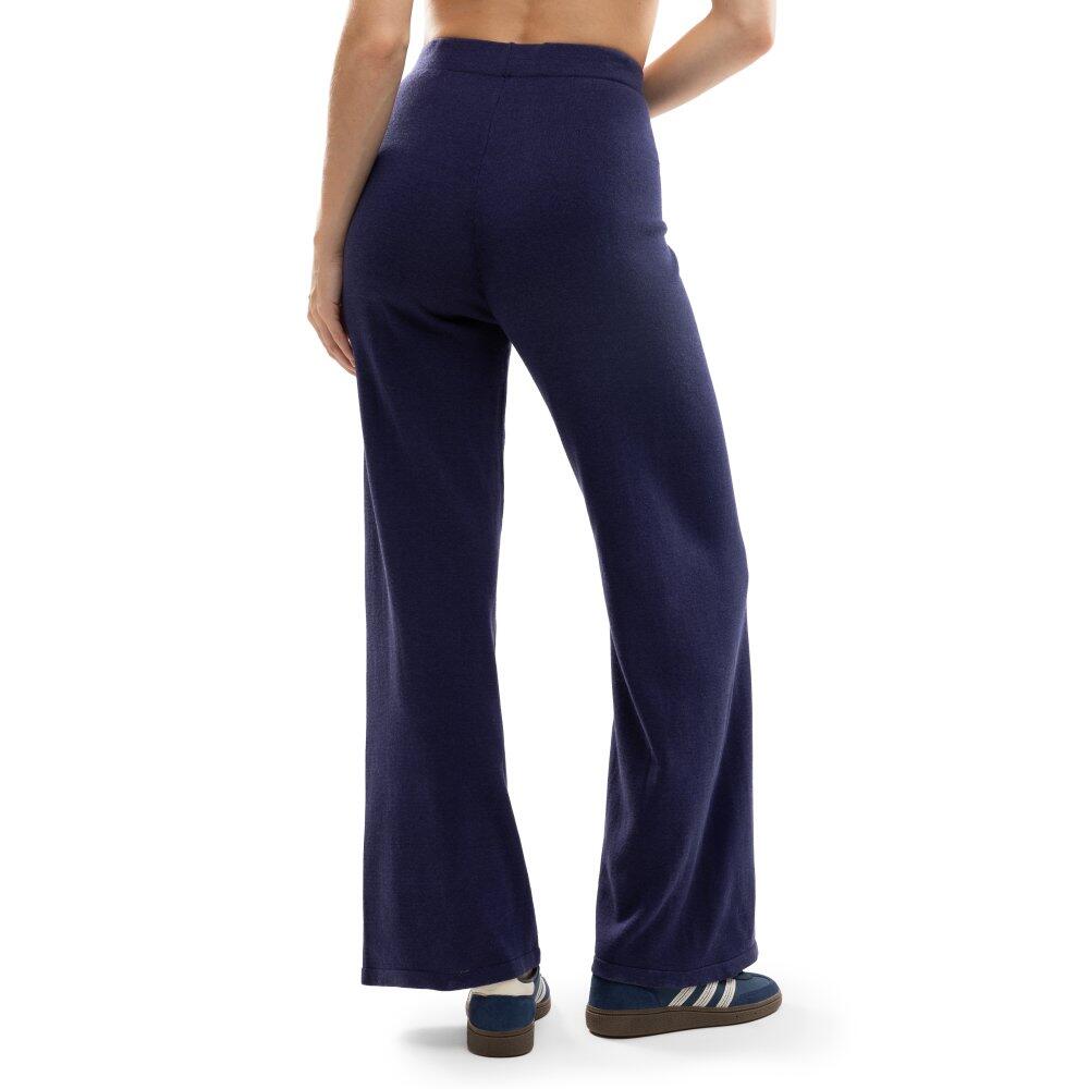 Pantalon large en maille femme IBZ Loom Navy Bleu 2/7