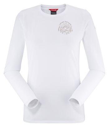Maglietta donna Lafuma Shield manica lunga bianca 100% poliestere riciclato