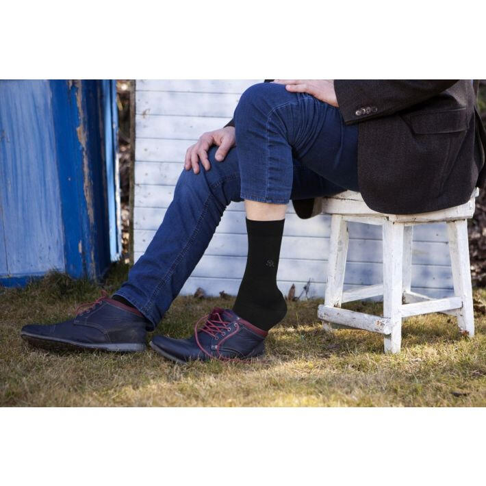 Sosete bumbac organic 98% COTTON RICH Black