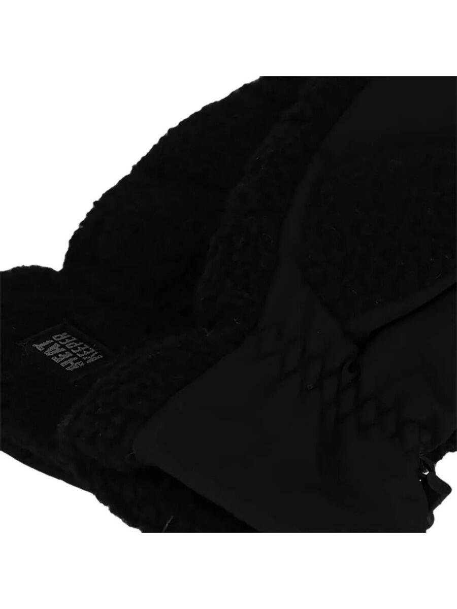 Ensemble Thermique Hiver Femme - Cagoule + Moufles - Teddy - Noir 2/5
