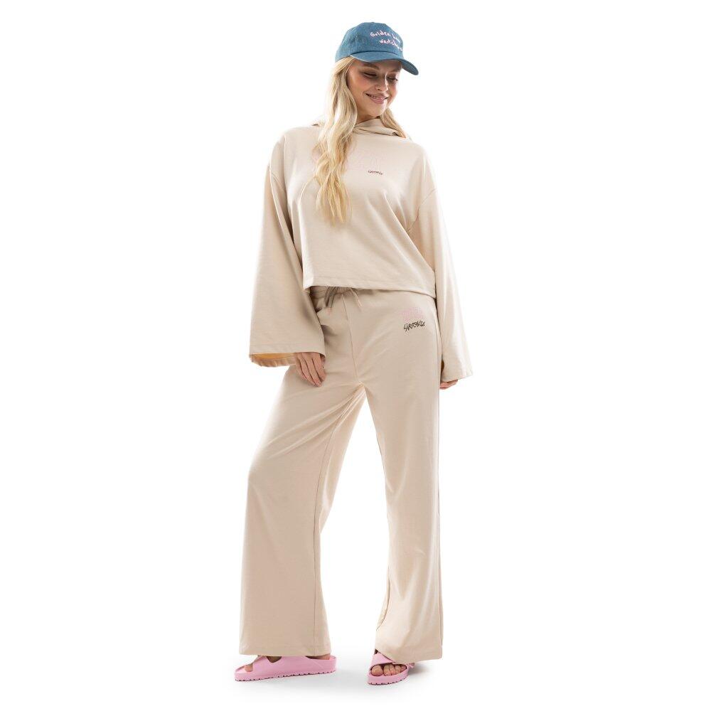 Pantalon de survêtement large en tissu scuba femme Lifestyle IBZ Iboshim Ivory 3/7