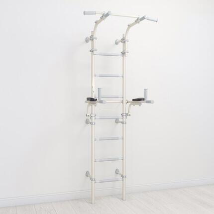 Sprossenwand ClimbMaxx M9 inklusive klappbare Dip-Station