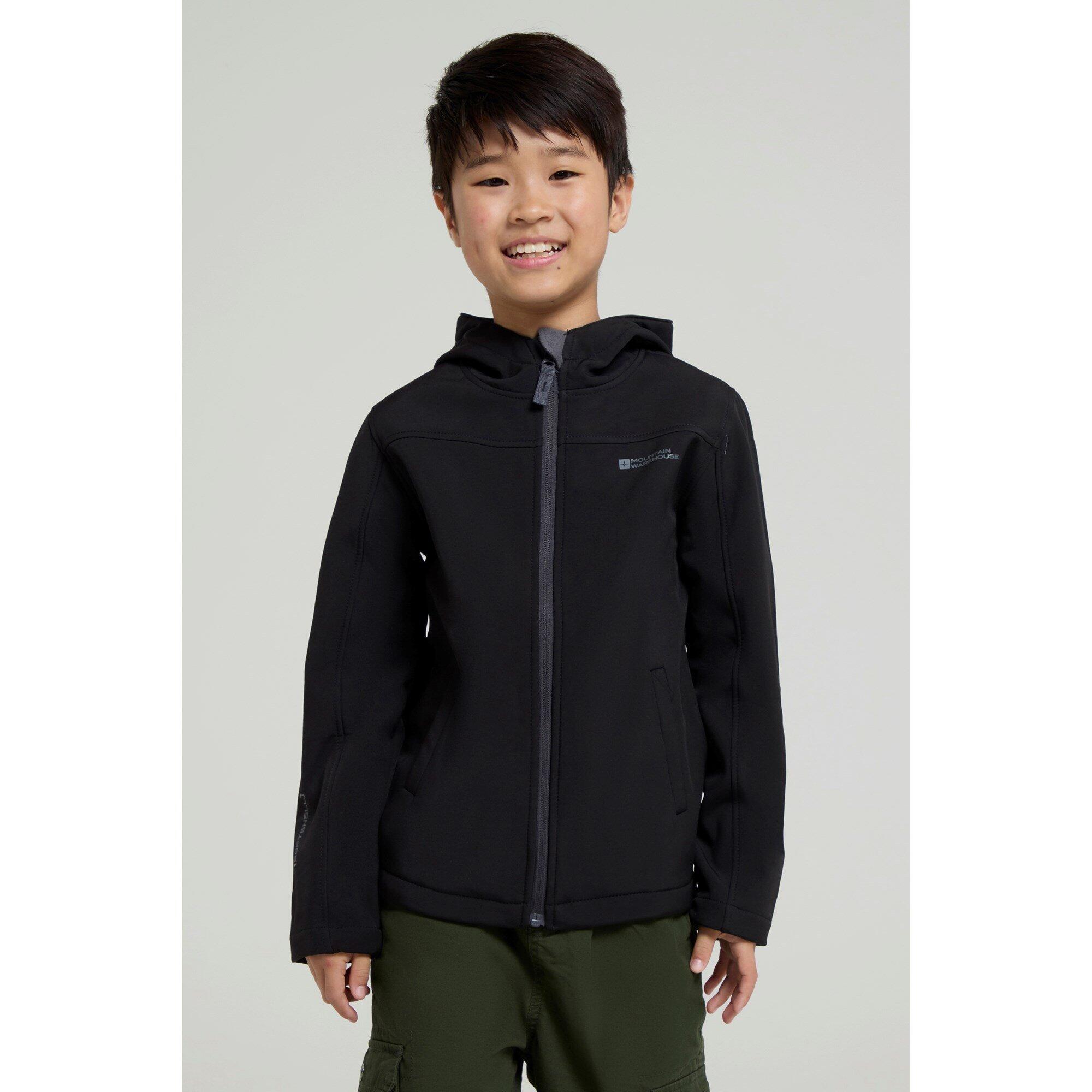 Mountain Warehouse - Mountain Warehouse Veste Softshell Enfant Exodus - Coupe-vent Et Déperlante - Softshell - Noir - Decathlon