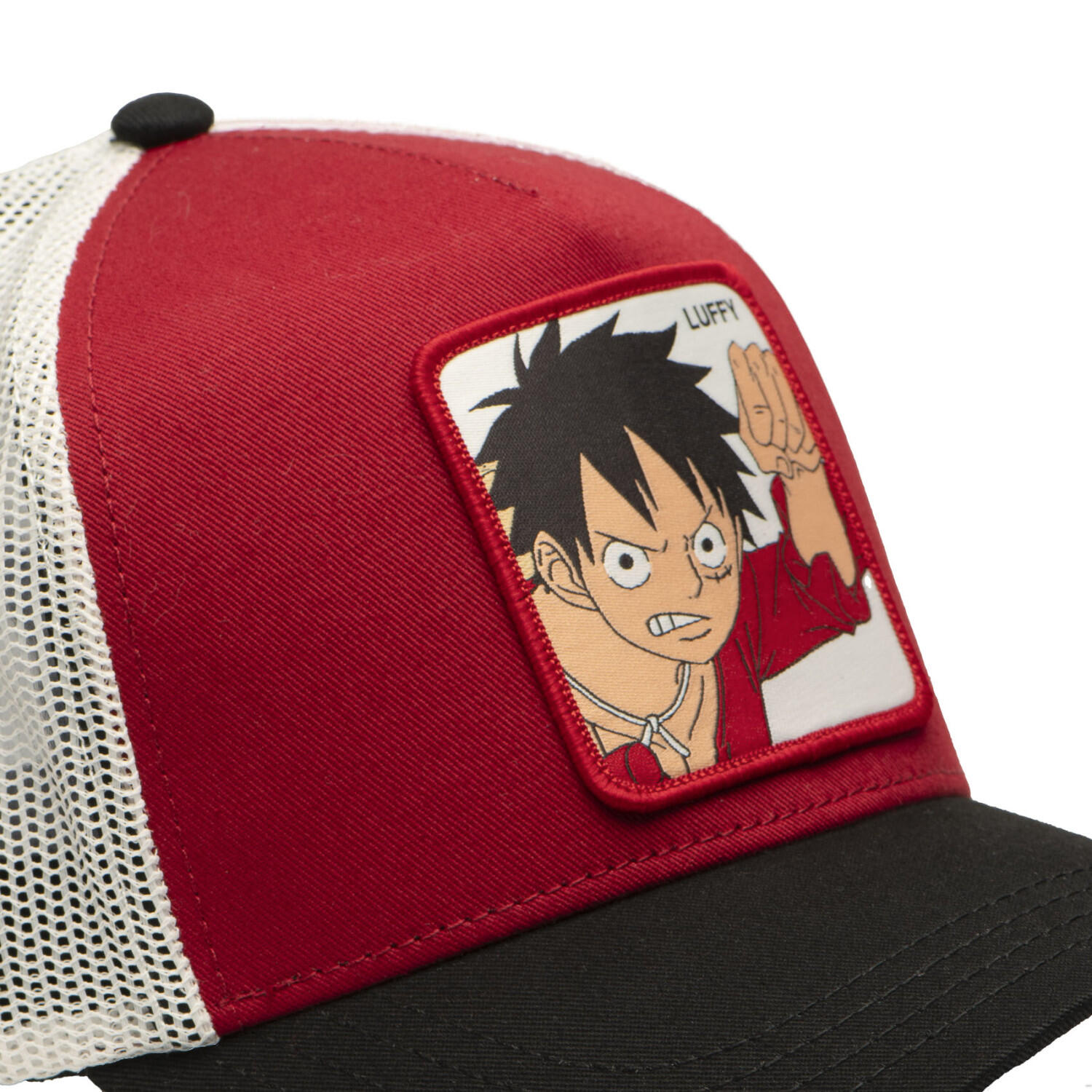 Casquette trucker avec filet en sergé de coton One piece Luffy Red 2/5