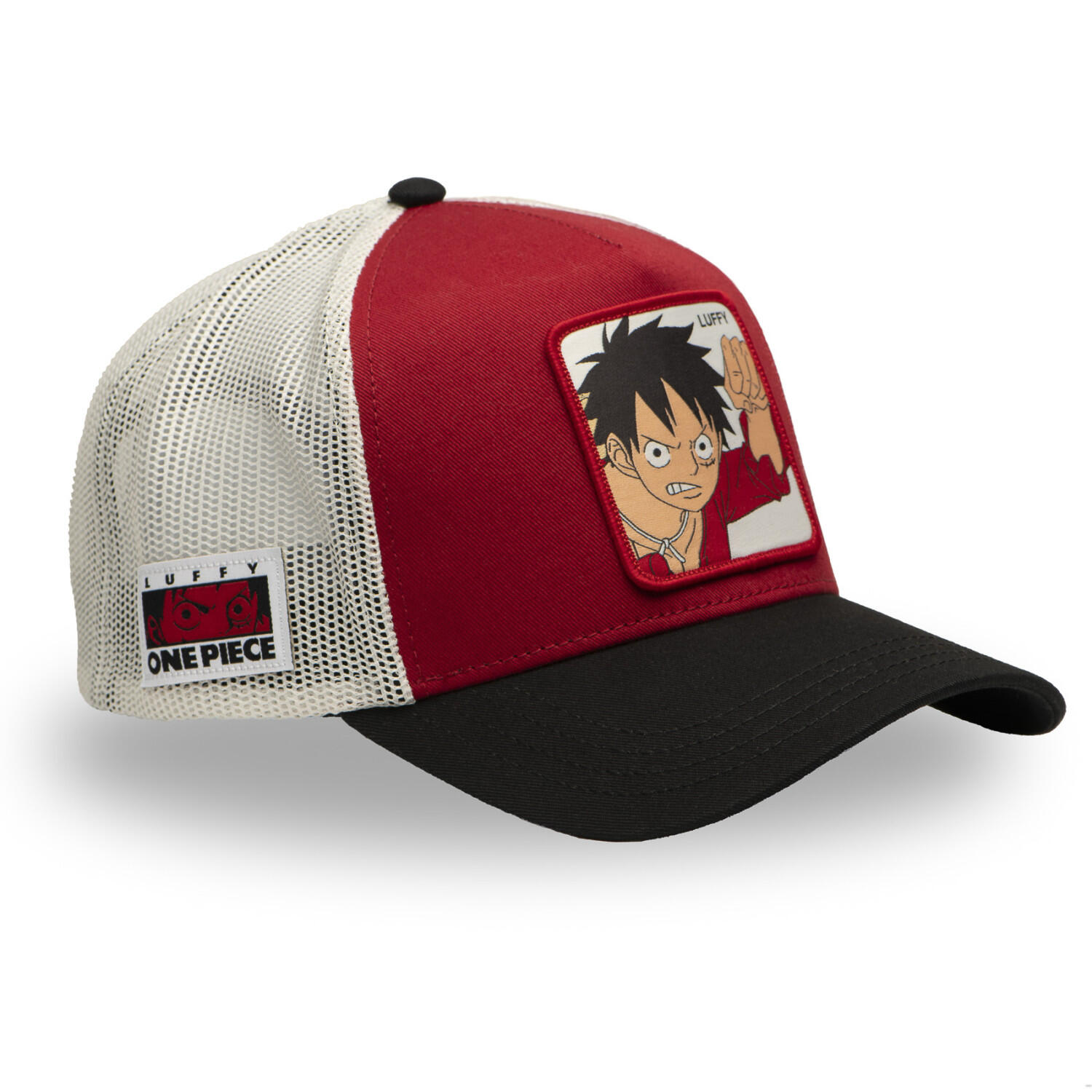 Casquette trucker avec filet en sergé de coton One piece Luffy Red 4/5