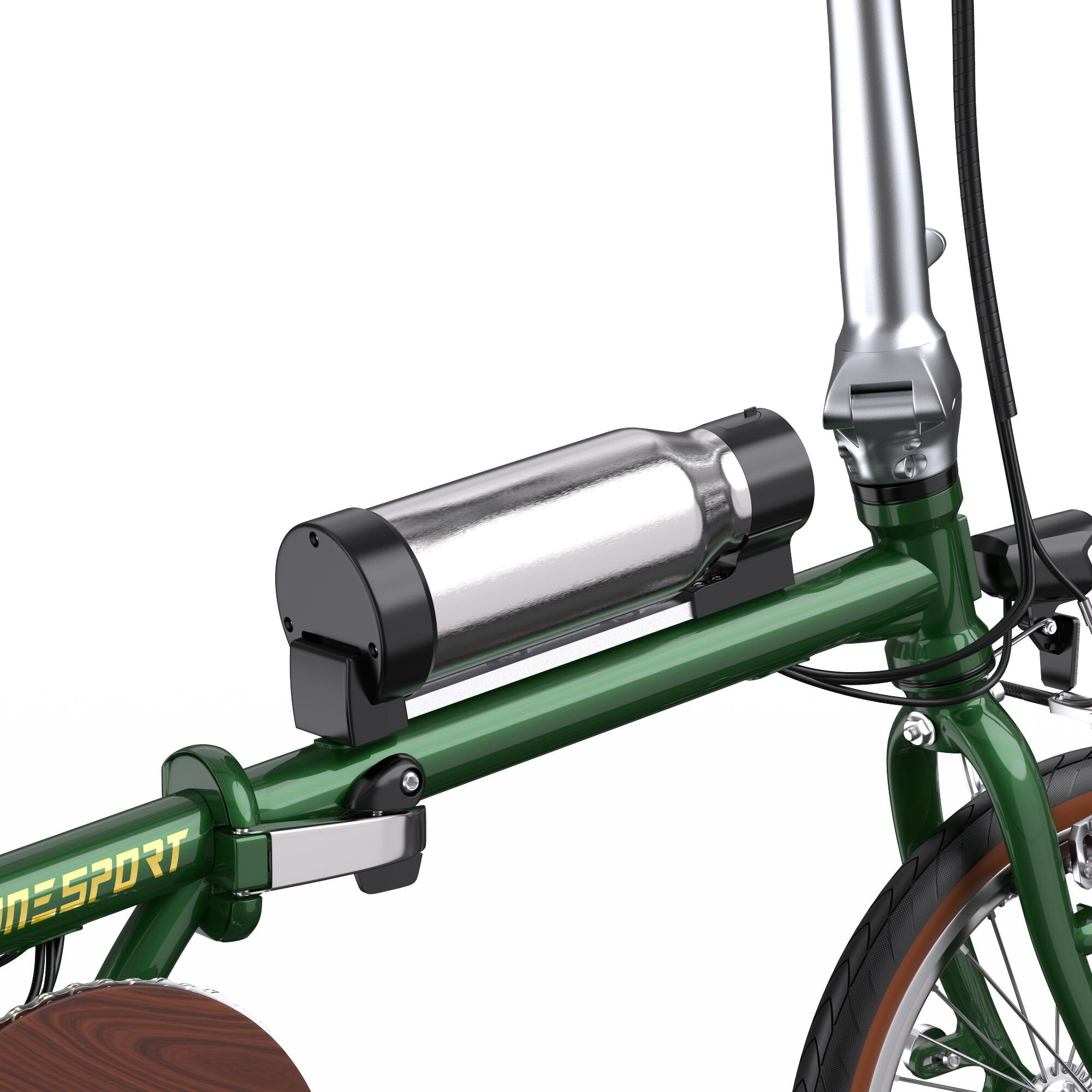 E-Bike entrada baixa OT02 36V 250W bicicleta elétrica unissex verde 4/6