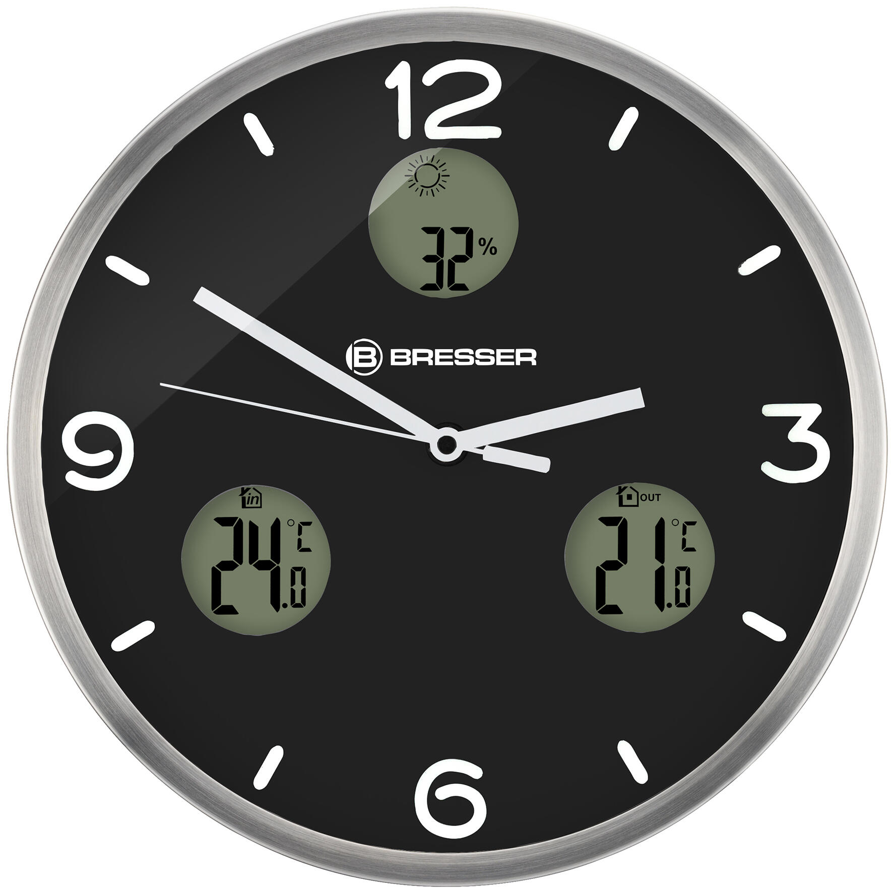 MyTime Io NX Horloge murale radio pilotée avec Mesure de Temperature et Humidit 3/6