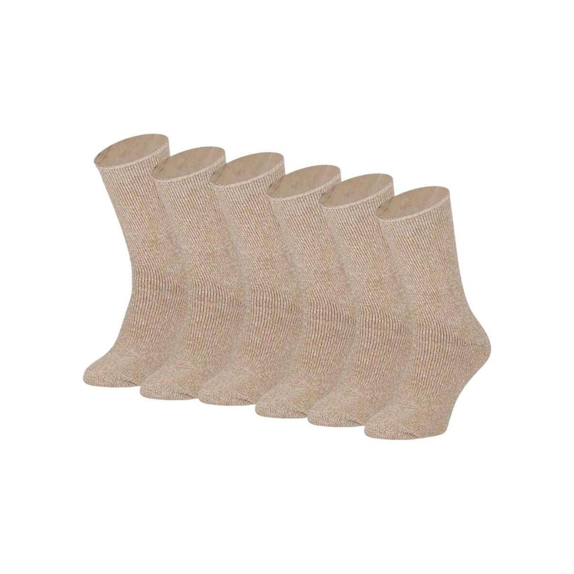 Heat Keeper - Chaussettes Thermiques Femme Heatkeeper - 4 Paires - Beige Mouliné - Chaussettes - Beige - Decathlon