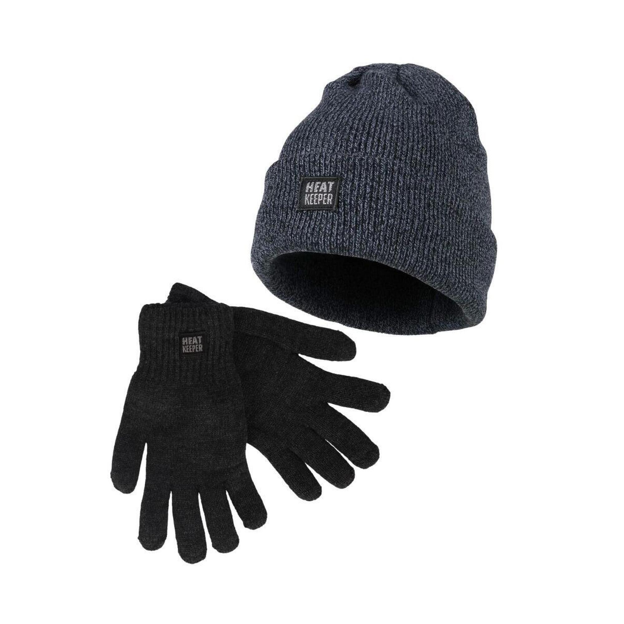 Heat Keeper - Set Hiver Heatkeeper Pour Hommes – Bonnet + Gants Anthracite - Bonnet - Gris|marron - Decathlon