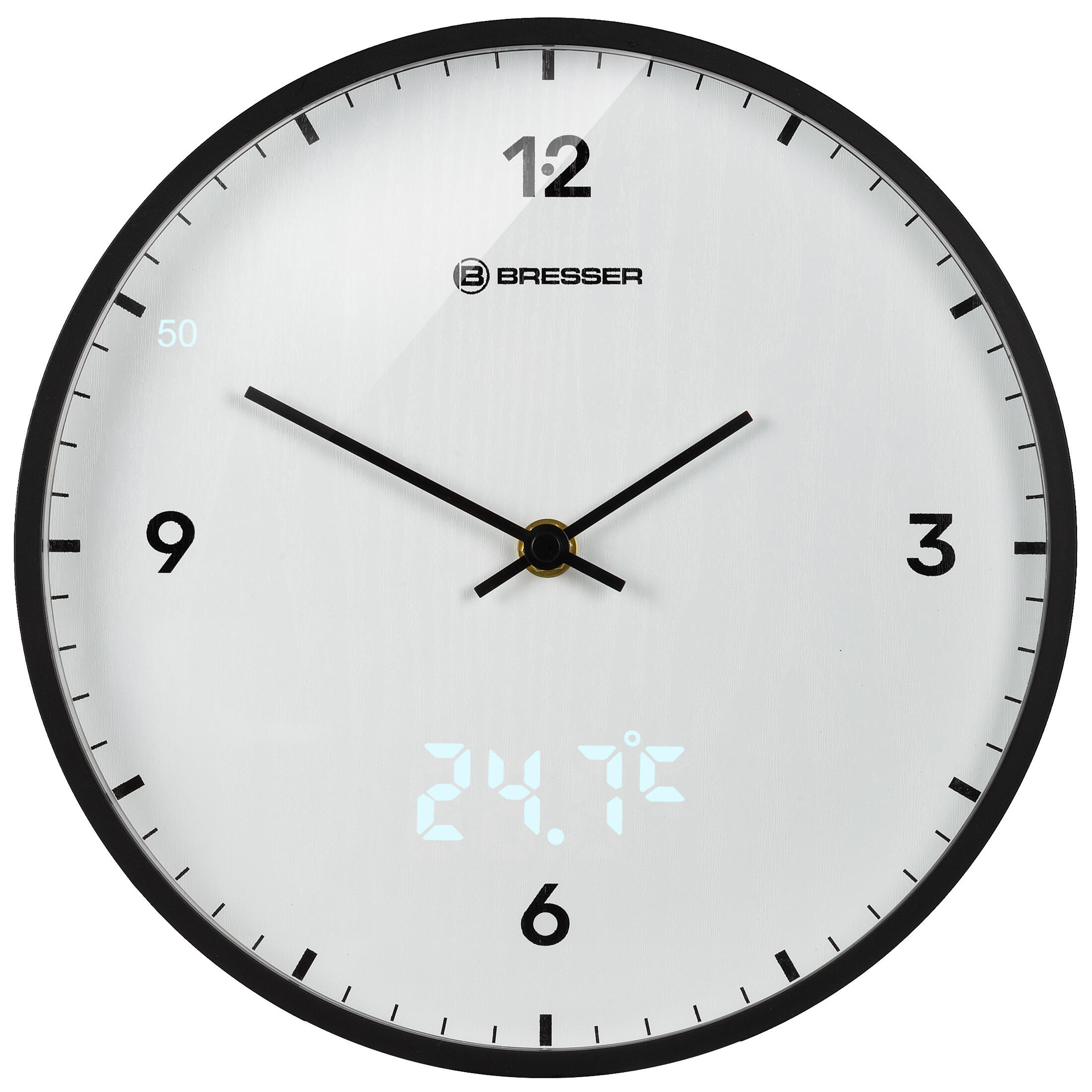 MyTime LEDsec Horloge murale 24 cm avec affichage de la température 2/6