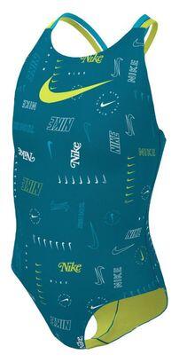 Costume intero donna Nike Swim Spiderback Blu/Verde - Taglia S
