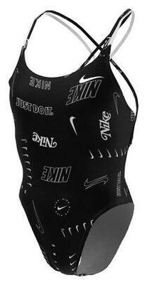 Bañador mujer Nike Swim Modern Spiderback 1 pieza Negro