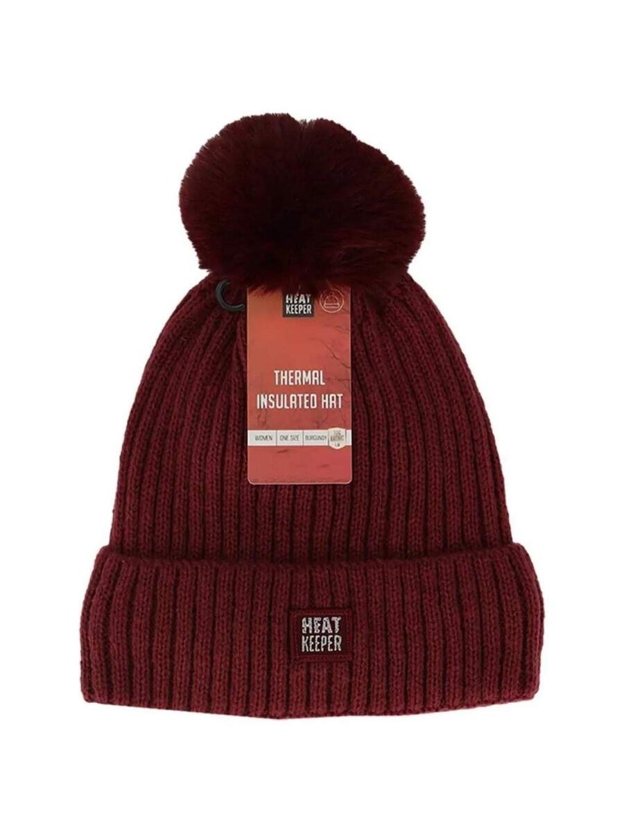 Ensemble Thermique Hiver Femme - Bonnet + Gants - Bordeaux 2/5