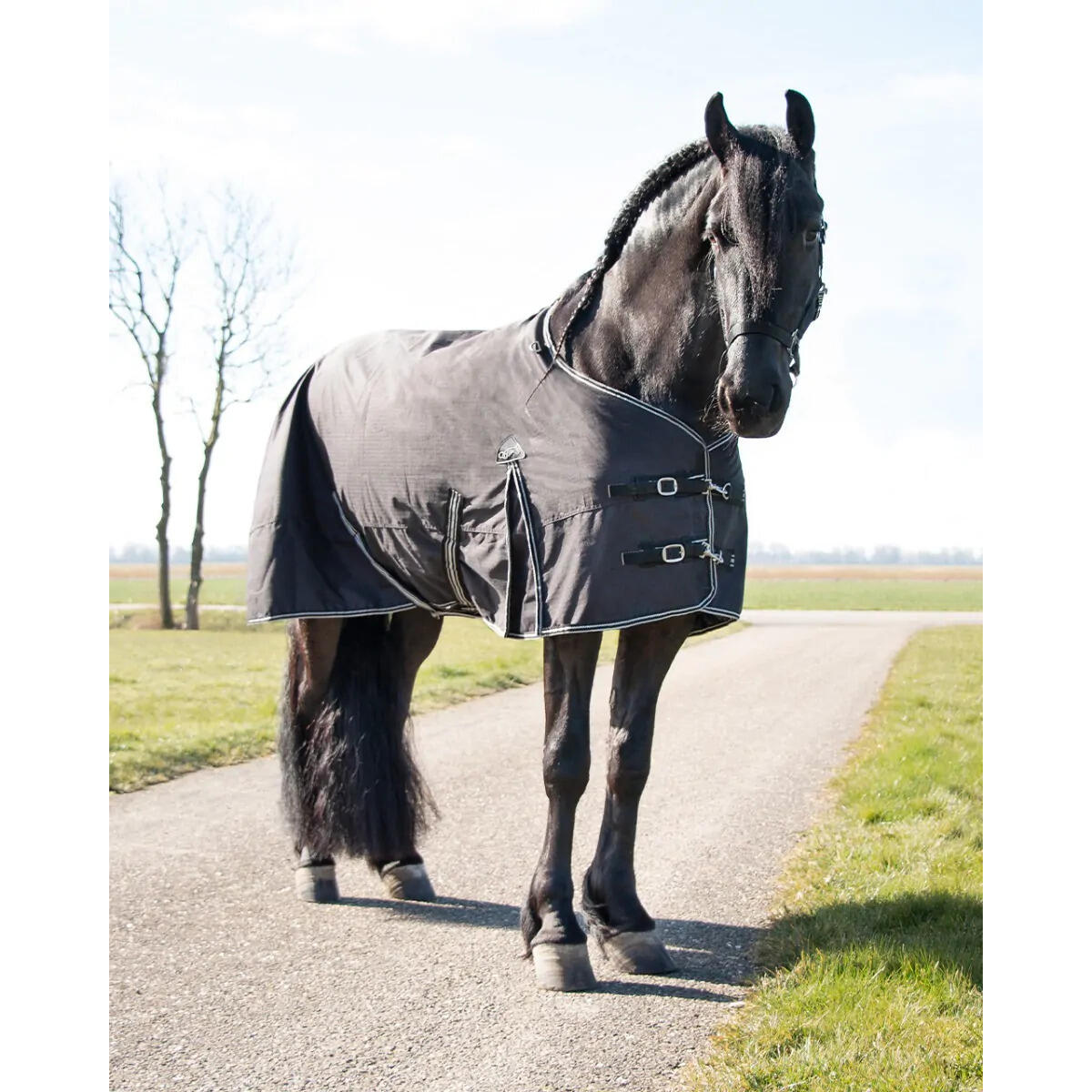 Zewnętrzna derka dla koni QHP Turnout Big Neck 150g