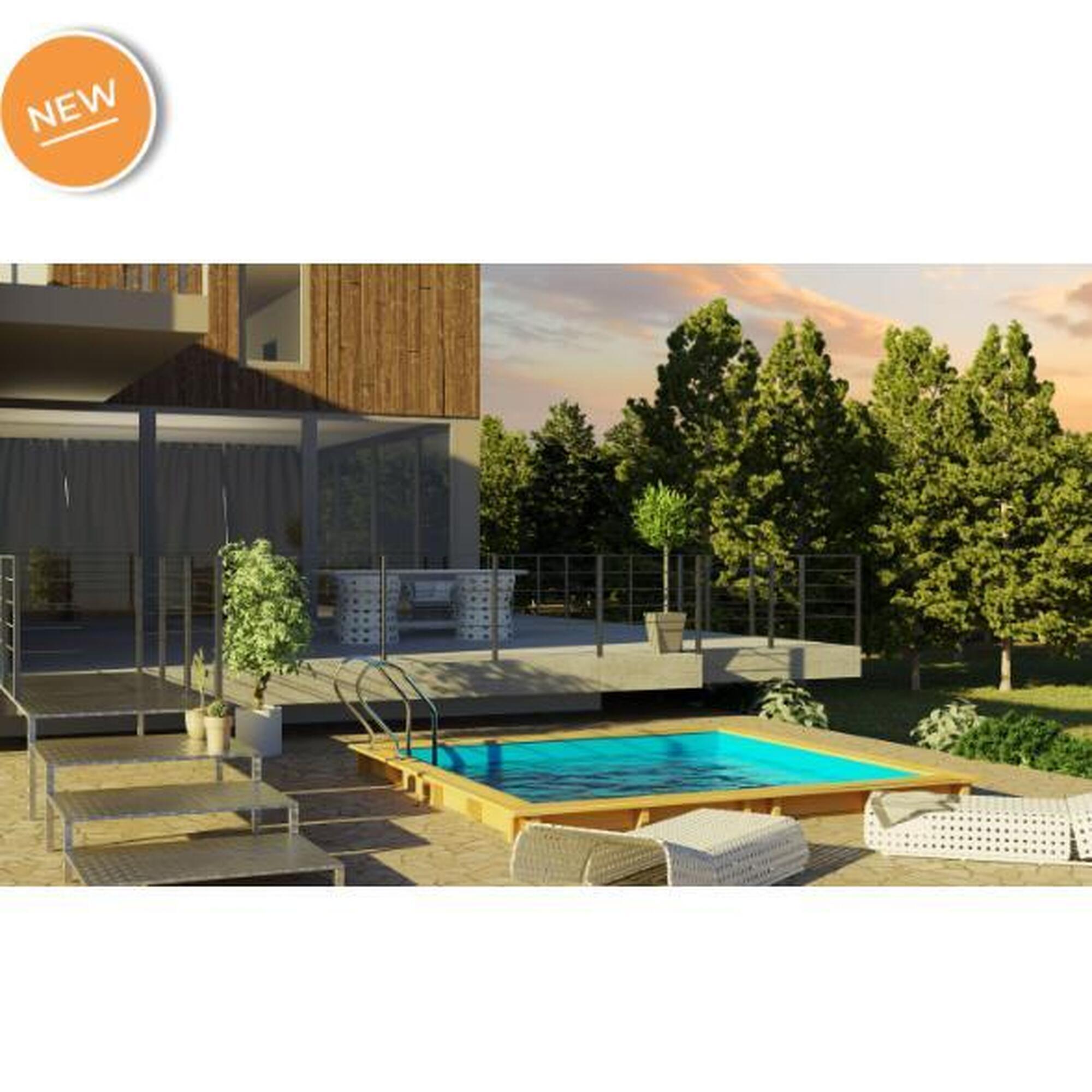 Gre - Piscine En Bois Sunbay Carra - 305 X 305 X 119 Cm Carrée - Piscine - Taille Unique - Decathlon