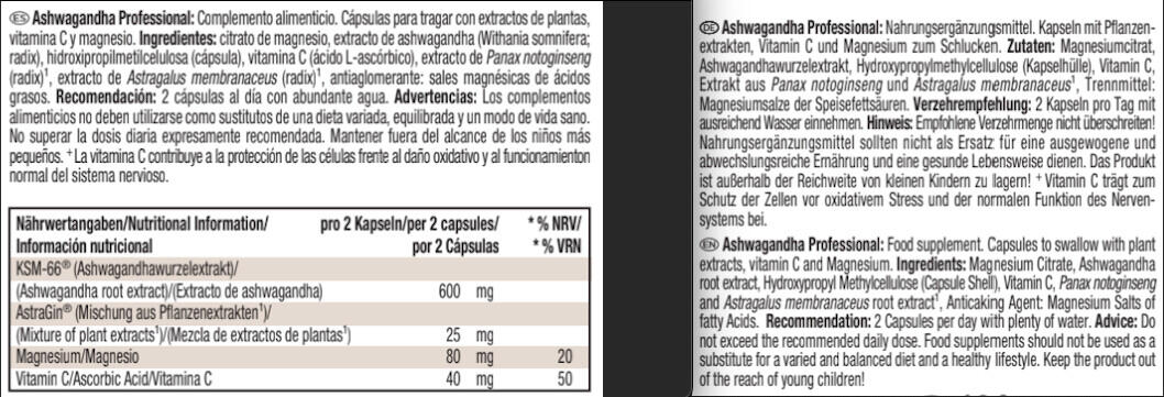 Ashwagandha - Ashwagandha Professional - 120 Gélules 3/3