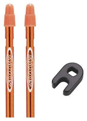 Prolongateurs de valves Presta Maxxis Modular, orange, lot de 2.
