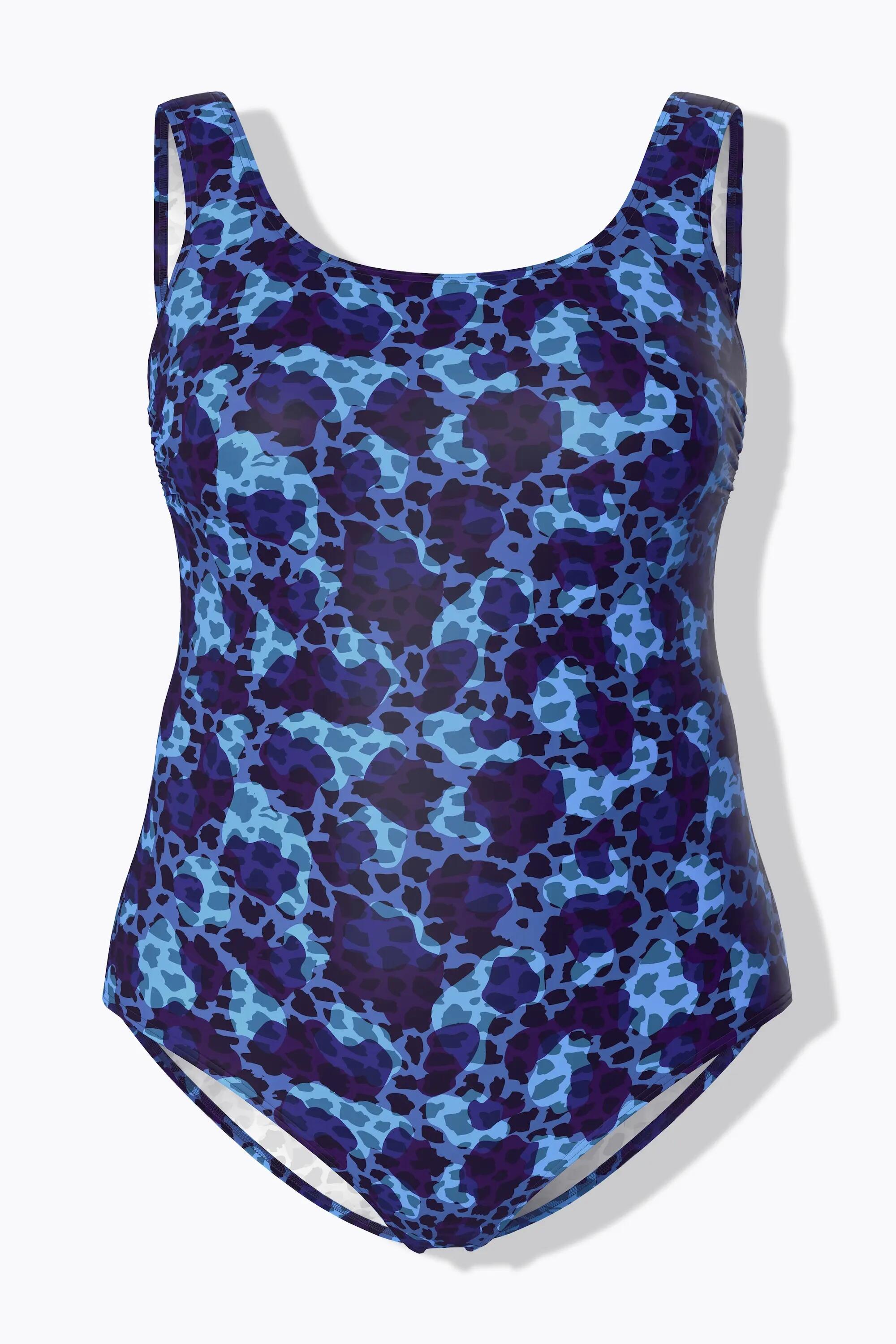 Damen Badeanzug Camouflage-/Leo-Muster ohne Softcups 6/7
