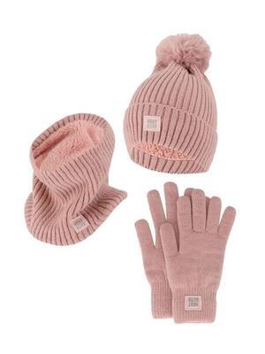 Dames winter thermo set - muts + handschoenen + nekwarmer - grey