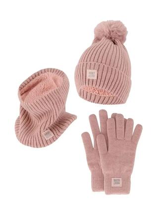 Dames Winter Thermo Set - Muts + Handschoenen + Nekwarmer - Grey