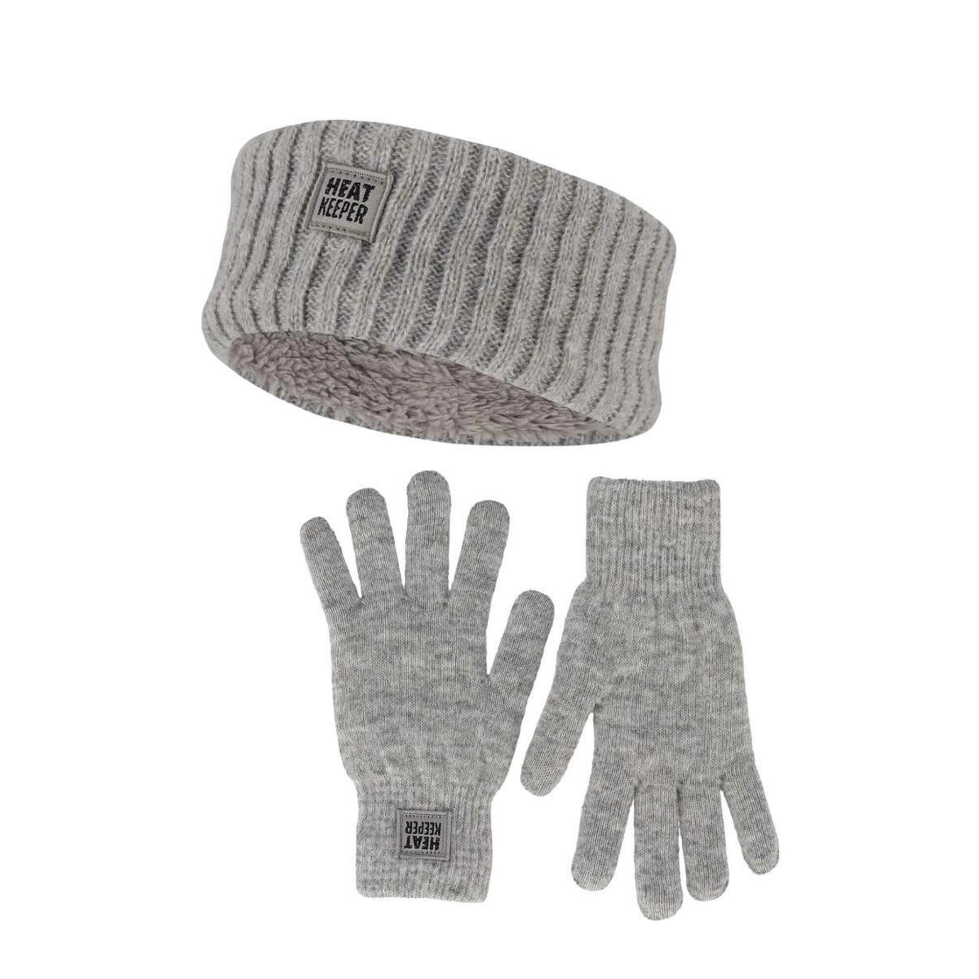 Heat Keeper - Ensemble Thermique Hiver Femme – Bandeau + Gants – Gris - Bonnet - Gris - No Size - Decathlon