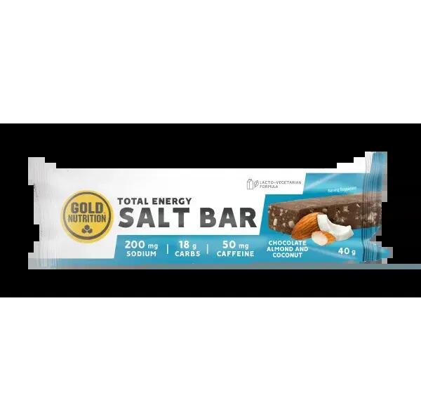 Baton energizant GoldNutrition Total Energy Salt Bar ciocolata-migdale-cocos 40g 2/2