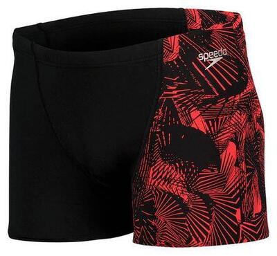 Boxer da nuoto asimmetrico uomo Endurance+ nero/rosso - 70 cm