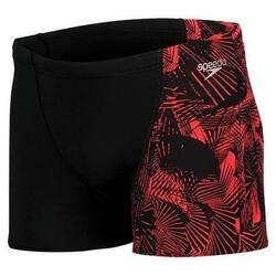Maillot boxer asymétrique homme Endurance+ noir/rouge